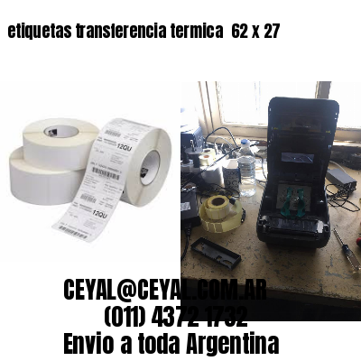 etiquetas transferencia termica  62 x 27
