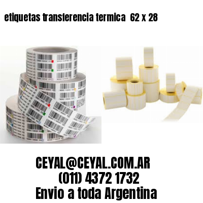 etiquetas transferencia termica  62 x 28