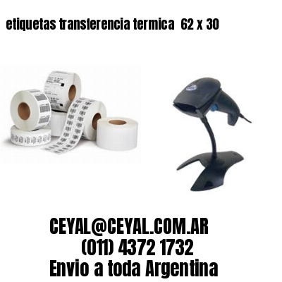 etiquetas transferencia termica  62 x 30