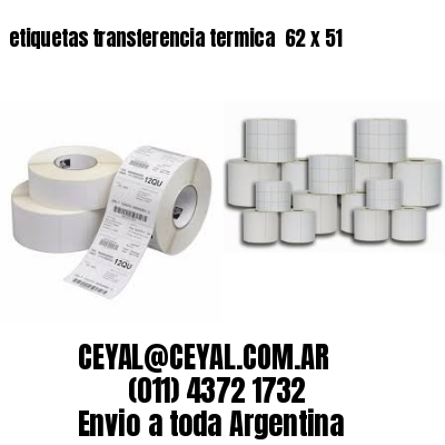 etiquetas transferencia termica  62 x 51