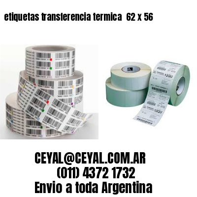 etiquetas transferencia termica  62 x 56