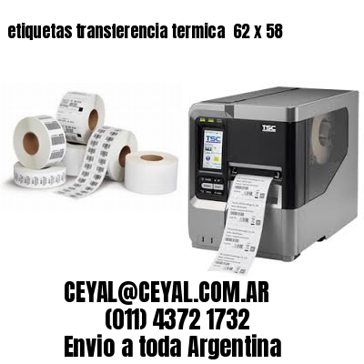 etiquetas transferencia termica  62 x 58