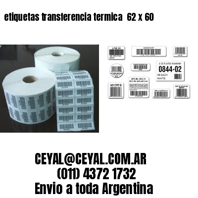 etiquetas transferencia termica  62 x 60