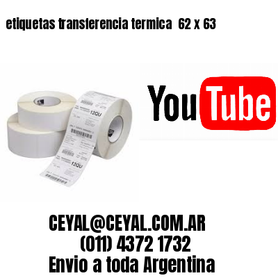 etiquetas transferencia termica  62 x 63