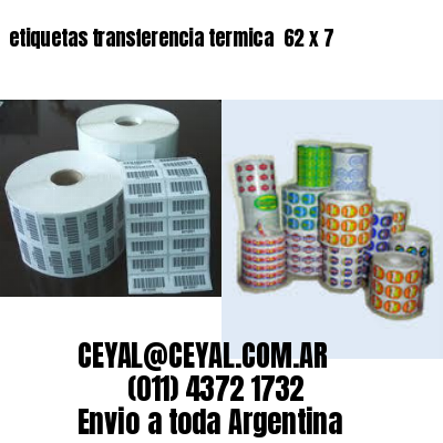 etiquetas transferencia termica  62 x 7