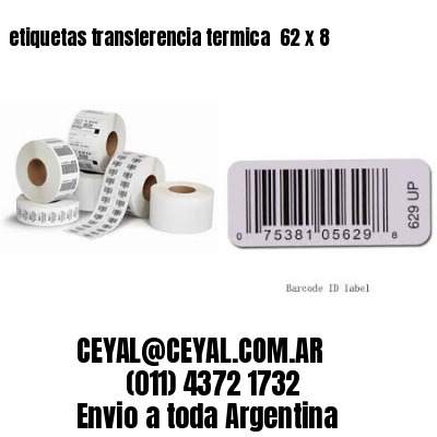 etiquetas transferencia termica  62 x 8