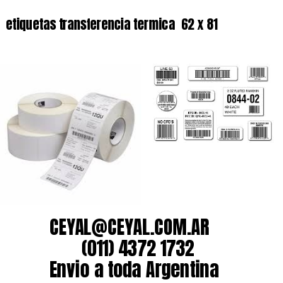 etiquetas transferencia termica  62 x 81