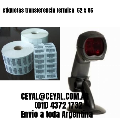 etiquetas transferencia termica  62 x 86