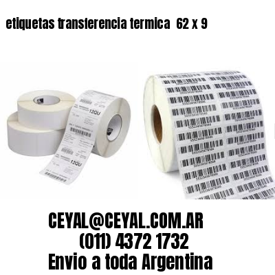 etiquetas transferencia termica  62 x 9