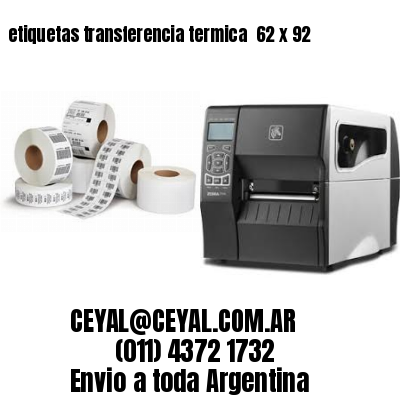etiquetas transferencia termica  62 x 92