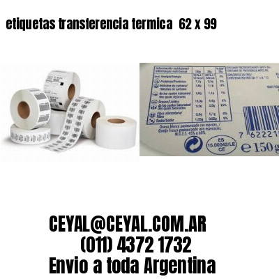 etiquetas transferencia termica  62 x 99