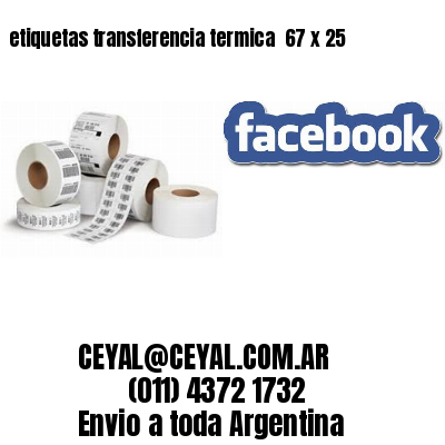 etiquetas transferencia termica  67 x 25