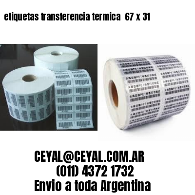etiquetas transferencia termica  67 x 31