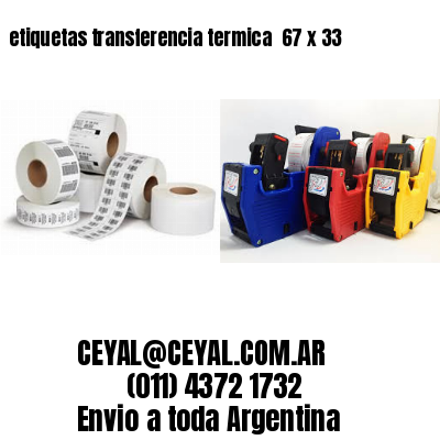 etiquetas transferencia termica  67 x 33