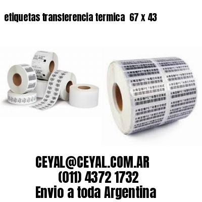 etiquetas transferencia termica  67 x 43