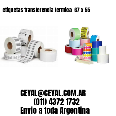 etiquetas transferencia termica  67 x 55