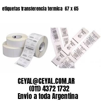 etiquetas transferencia termica  67 x 65