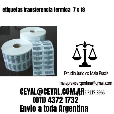 etiquetas transferencia termica  7 x 18