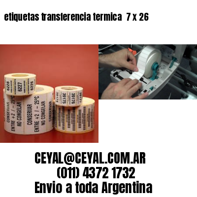 etiquetas transferencia termica  7 x 26
