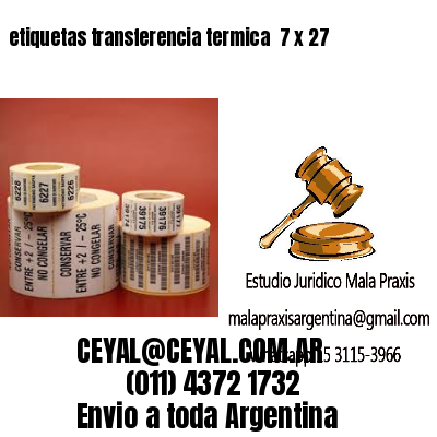 etiquetas transferencia termica  7 x 27