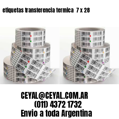 etiquetas transferencia termica  7 x 28