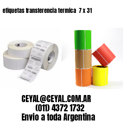 etiquetas transferencia termica  7 x 31