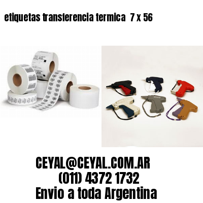etiquetas transferencia termica  7 x 56