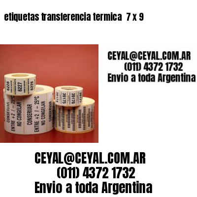 etiquetas transferencia termica  7 x 9