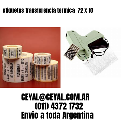 etiquetas transferencia termica  72 x 10