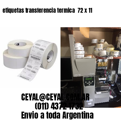 etiquetas transferencia termica  72 x 11