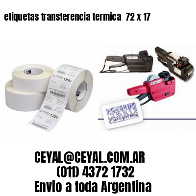 etiquetas transferencia termica  72 x 17