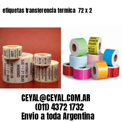 etiquetas transferencia termica  72 x 2