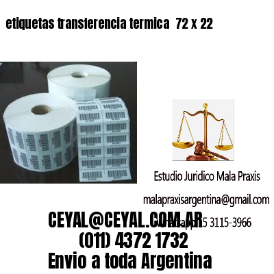 etiquetas transferencia termica  72 x 22