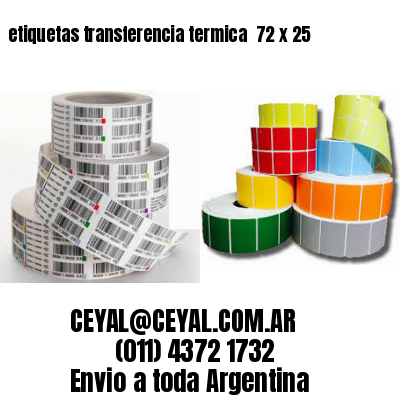 etiquetas transferencia termica  72 x 25