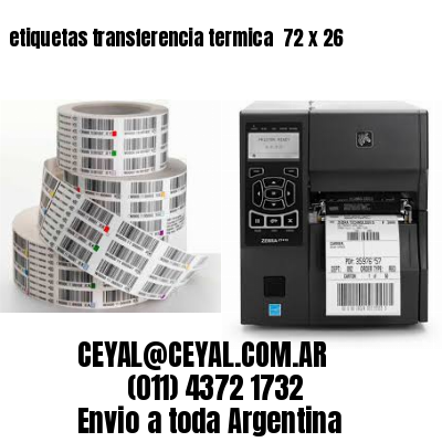 etiquetas transferencia termica  72 x 26