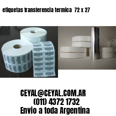 etiquetas transferencia termica  72 x 27
