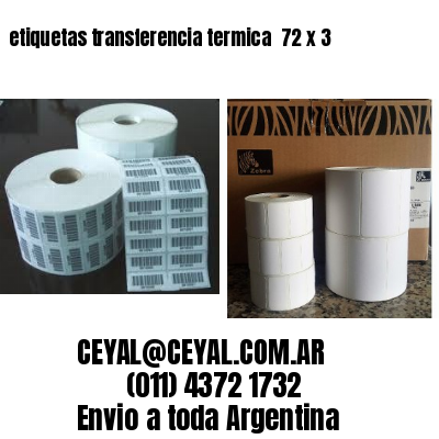 etiquetas transferencia termica  72 x 3