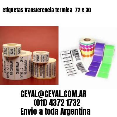 etiquetas transferencia termica  72 x 30