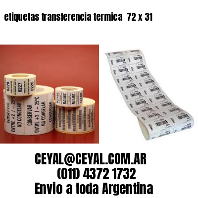 etiquetas transferencia termica  72 x 31
