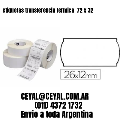 etiquetas transferencia termica  72 x 32