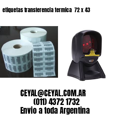 etiquetas transferencia termica  72 x 43