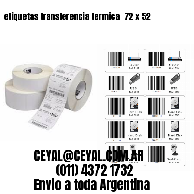 etiquetas transferencia termica  72 x 52