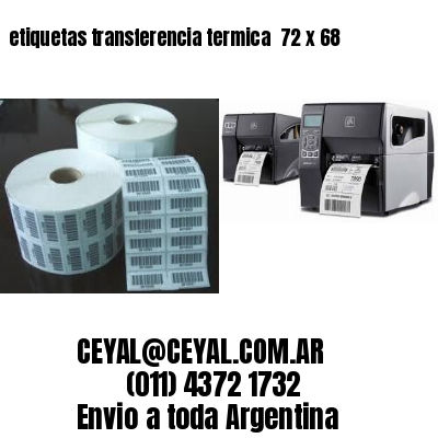 etiquetas transferencia termica  72 x 68