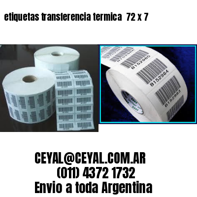 etiquetas transferencia termica  72 x 7