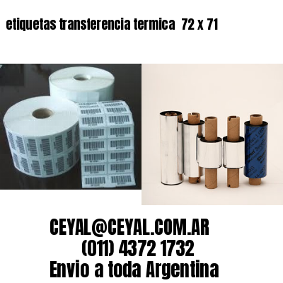 etiquetas transferencia termica  72 x 71