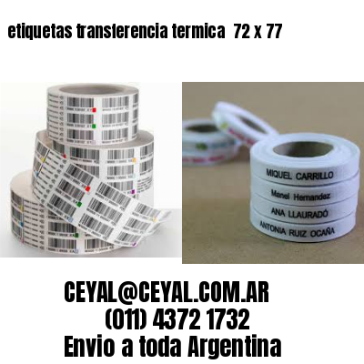 etiquetas transferencia termica  72 x 77