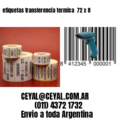 etiquetas transferencia termica  72 x 8