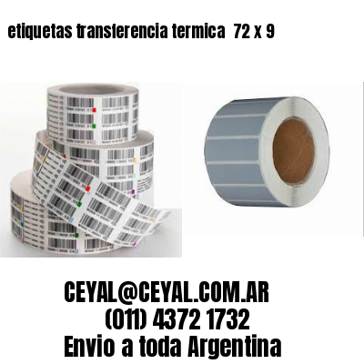 etiquetas transferencia termica  72 x 9