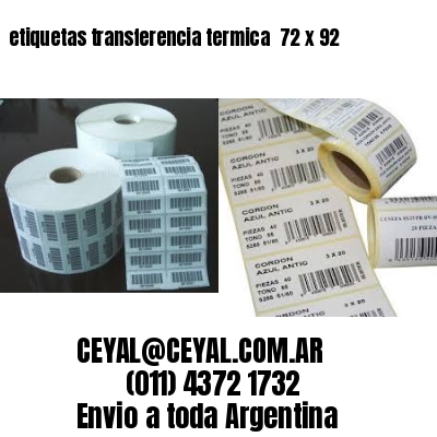 etiquetas transferencia termica  72 x 92