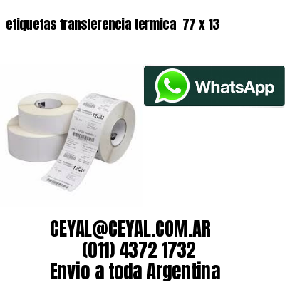 etiquetas transferencia termica  77 x 13